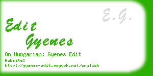 edit gyenes business card